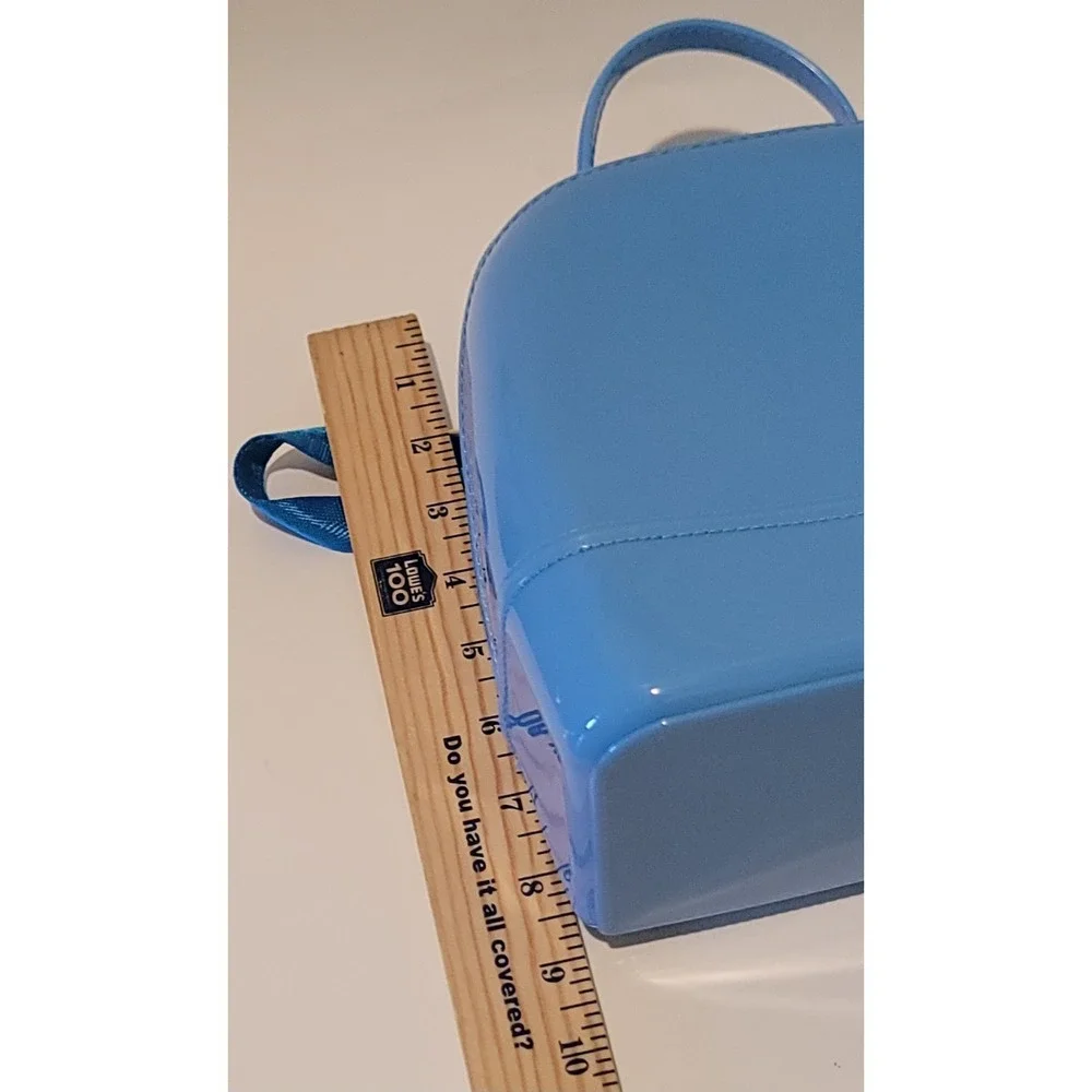 NWT Deluxity Los Angeles Mini Powder Blue Jelly Backpack Bag